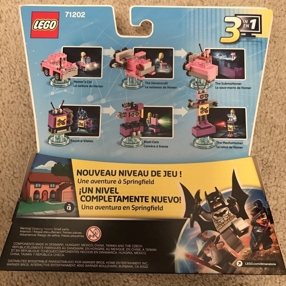 Lego Dimensions 71202 Simpsons Homer Level Pack 2016 Pink Car Taunt-o-Vision - Picture 2 of 3